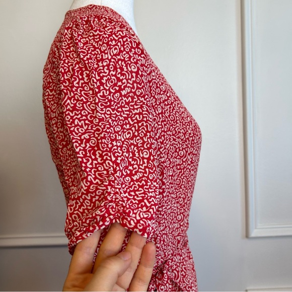 Reformation Monica viscose wrap dress sz L - Picture 6 of 9